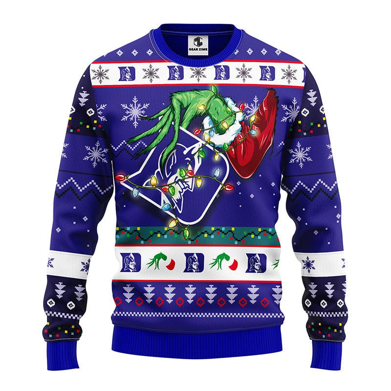 Duke Blue Devils Grinch Ugly Christmas Sweater