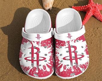 Houston Rockets Red Crocs Crocband Clog Comfortable Water Shoes