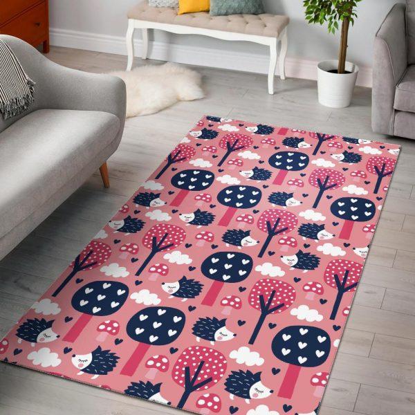 Pink Mushroom Three Hedgehogs Home D …