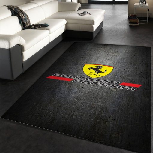 Ferrari Rug All Over Print Logo Custom Area Rug Carpet Full Sizes Home Living Rug Carpet Decor