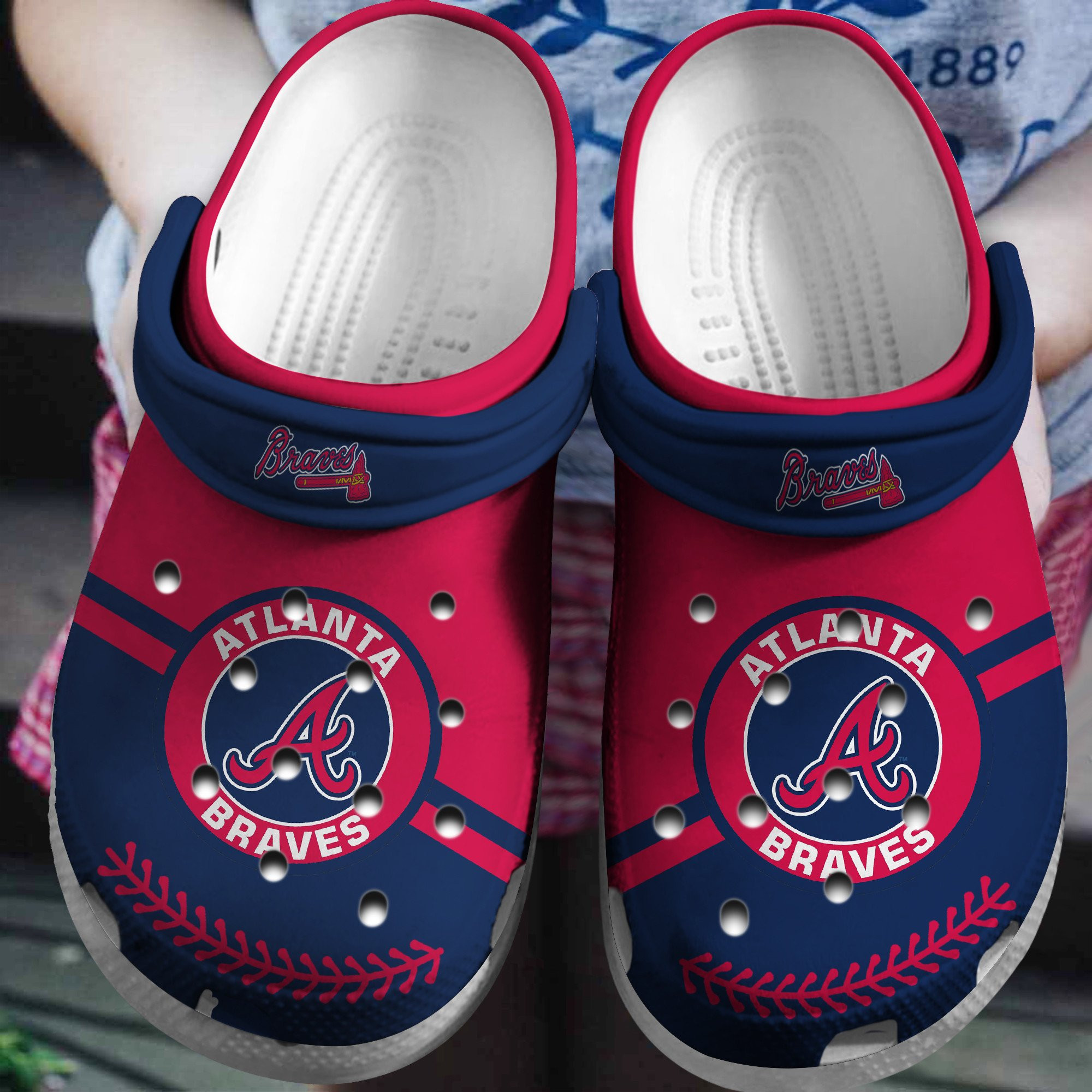 Atlanta Braves Personalized Crocs Clog Shoescrocband Clog Unisex Fashion Style For Women Men Crocs