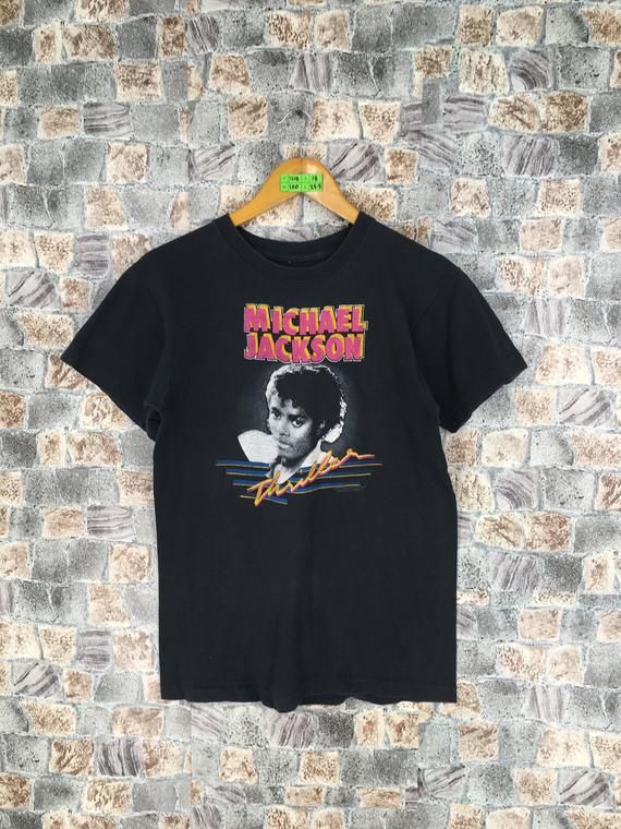 Vintage 1980 S Michael Jackson Music Concert Small Black Jackson Thriller King Of Pop World Tour Concert Tour 82 Band Shirt