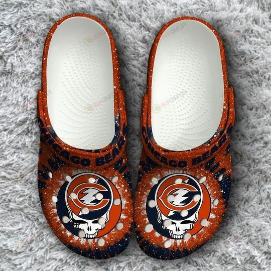 Chicago Bears Grateful Dead Crocs Classic Clogs Shoes In Orange – Aop Clog