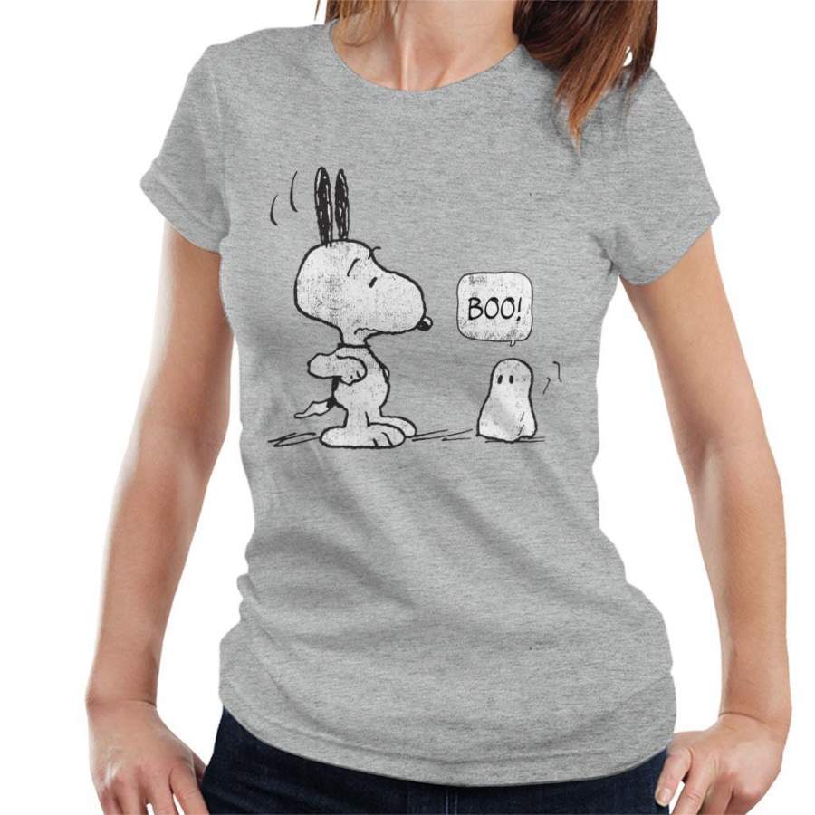 Peanuts Halloween Ghost Fright Snoopy Women’s T-shirt