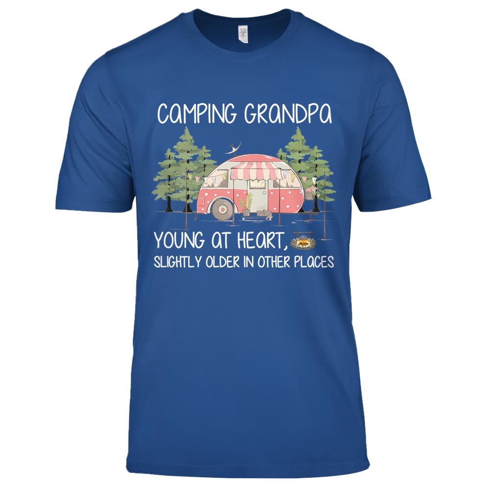 Camping Grandpa Matching Camp Family Camper Cool Vintage Premium T Shirts