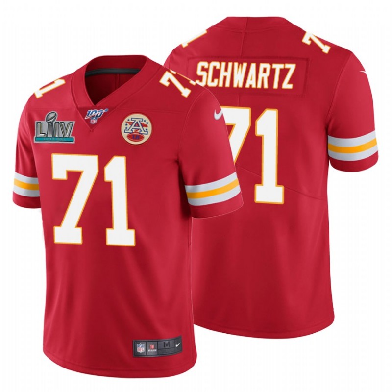 Men’S Mitchell Schwartz Kansas City Chiefs Red Super Bowl Liv Red Vapor Limited Jersey – All Stitched, Embroidery