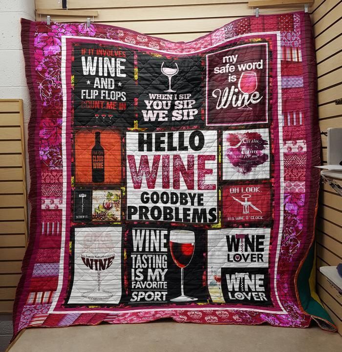 Grape Wine Pattern Print Bed Set Quilt main image 0