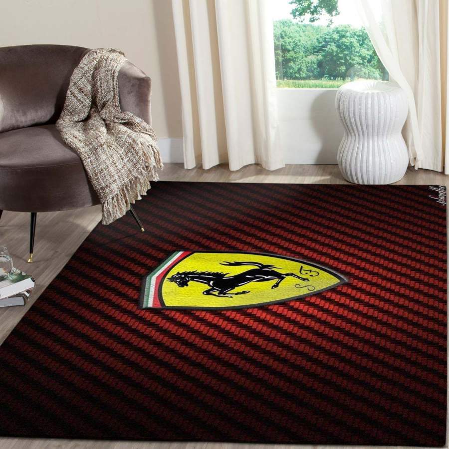 Ferrari Logo SuperCars Area Rugs Living Room Carpet FN121222 Local Brands Floor Decor The US Decor