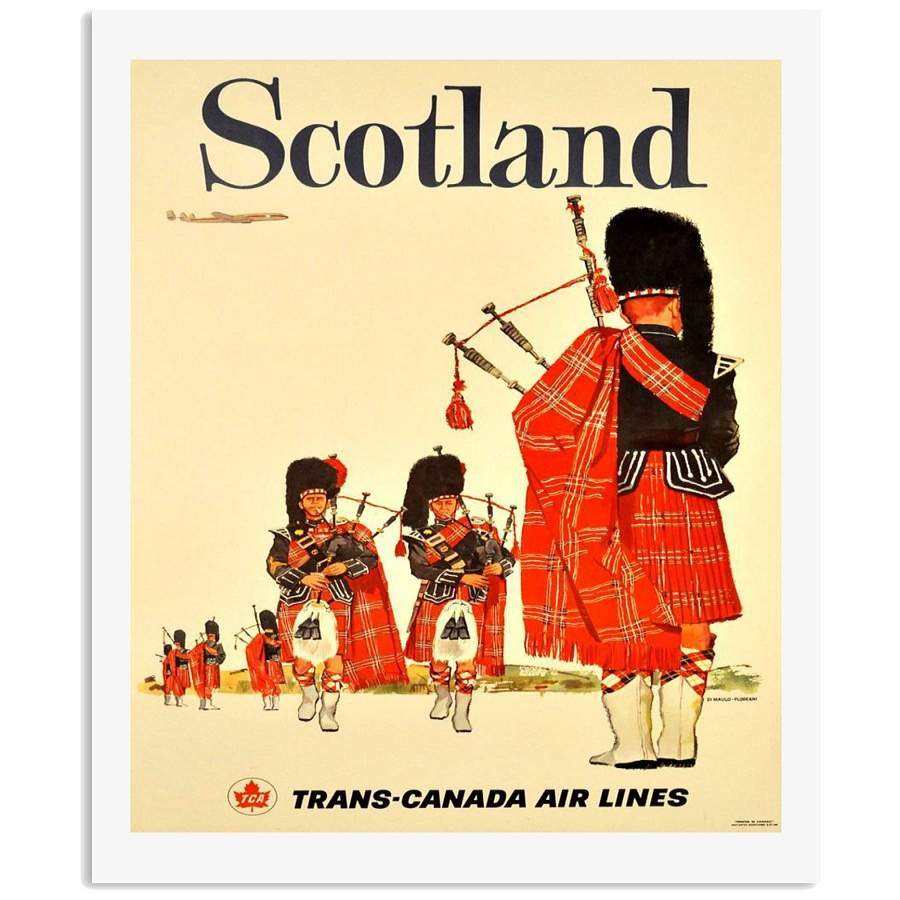 Scotland  Vintage Travel Vertical Poster