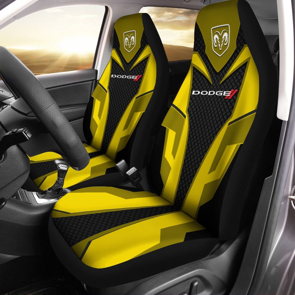 Dodge Lph-Ha Car Seat Cover (Set Of 2) Ver 2 (Yellow)