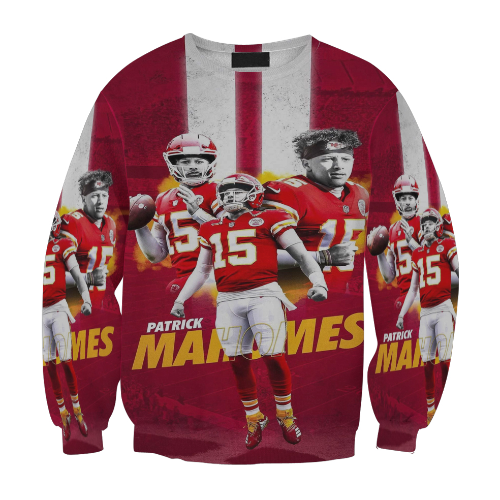 Kansas City Chiefs Patrick Mahomes 15 V7 Gift For Fan 3D Full Printing Sweatshirt