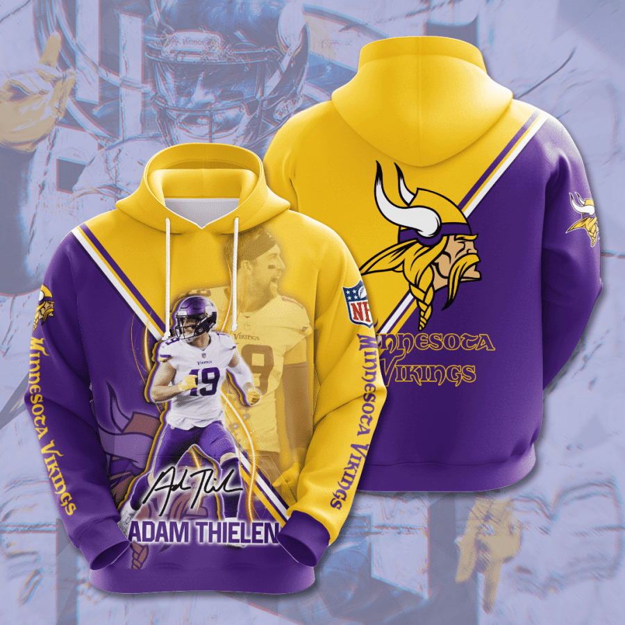 Minnesota Vikings Adam Thielen 71 Unisex 3D Hoodie Gift For Fans