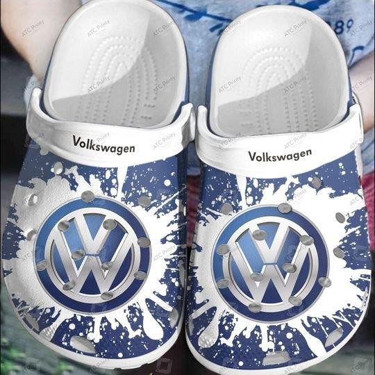 Volkswagen In Blue White Crocs Croband Shoes