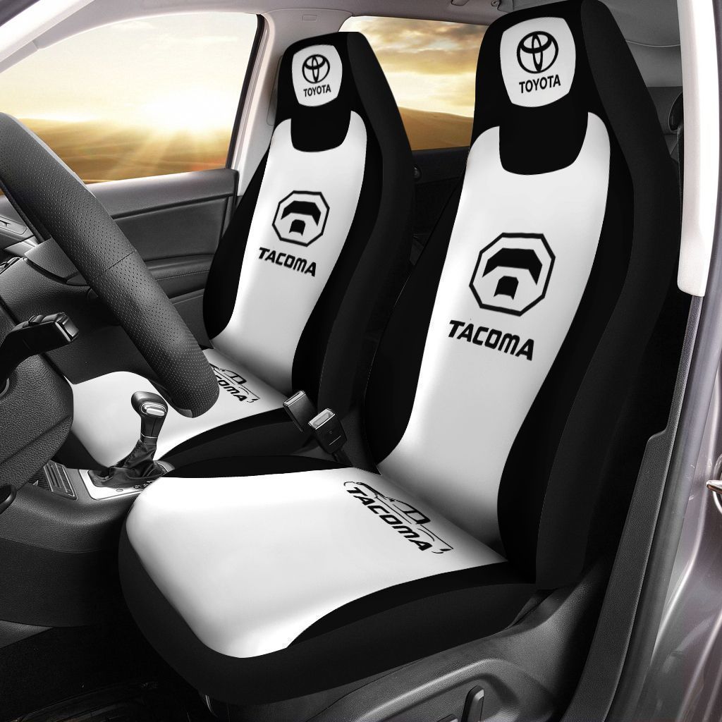 TOYOTA TACOMA PVT Car Seat Cover (Set of 2) Ver 2 ( white)