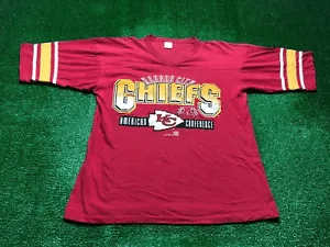 Vintage 1994 Kansas City Chiefs Graphic Tee T Shirt Red Usa