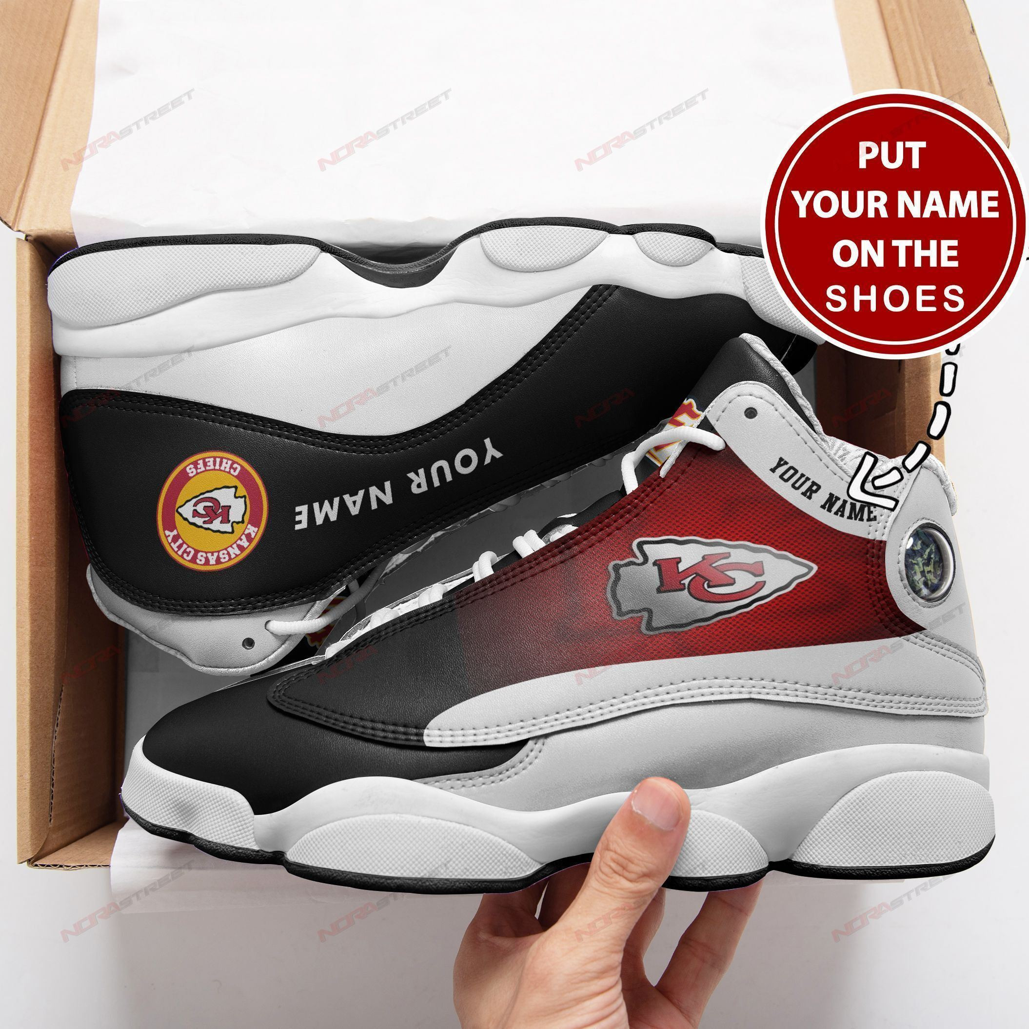 Kansas City Chiefs Personalized Air Jd13 Shoes