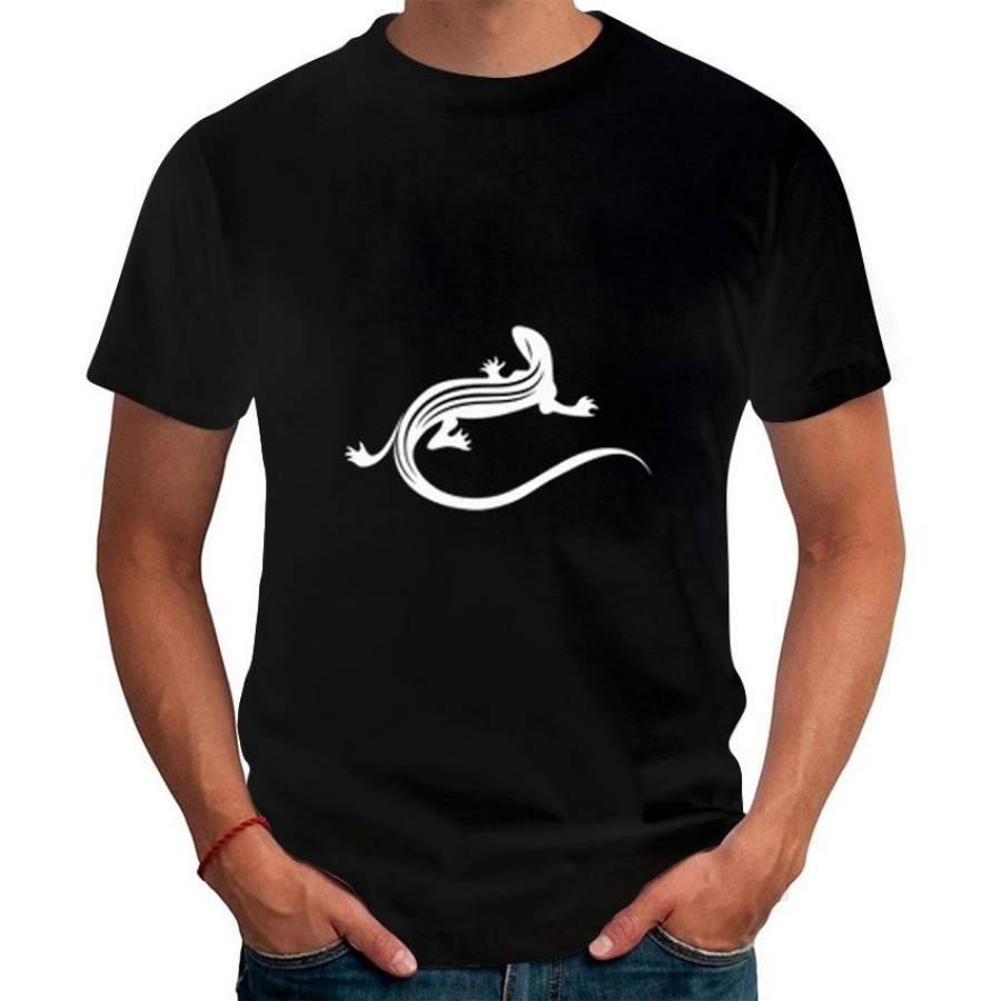 Men’s Fashion Short Sleeve Cool Lizard Printed T-Shirt Harajuku Funny Animal Tee Shirts Hipster O-Neck  Tops Tees