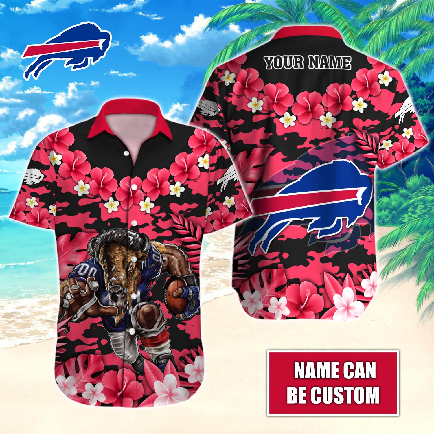 Buffalo Bills Nfl-Hawaiian Shirt Custom T-40319