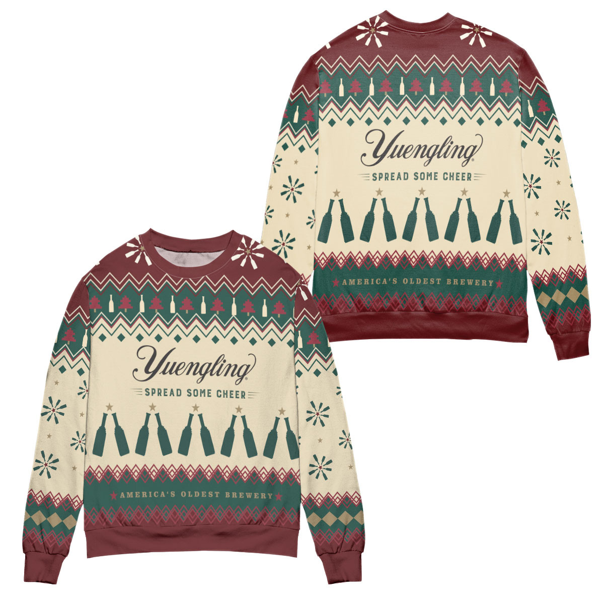 Yuengling Spread Some Cheer Ugly Christmas Sweater 2023 – All Over Print 3D Sweater