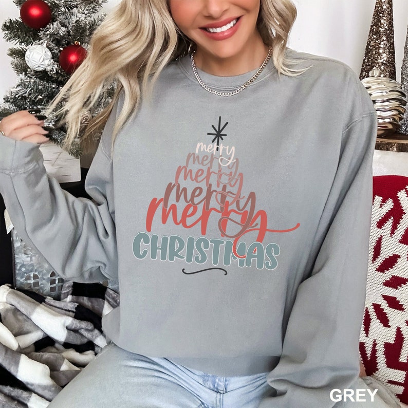 Merry Christmas Sweatshirt, Merry Christmas Shirt, Comfort Colors Christmas Sweatshirt For Woman, Merry Christmas, Sweatshirts For Christmas