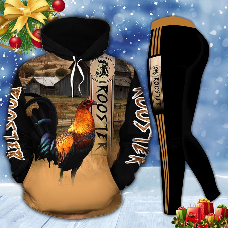 Rooster Farm Animal Lovers Gifts Christmas Gifts Combo Hoodie-Legging Us Size-Hao1