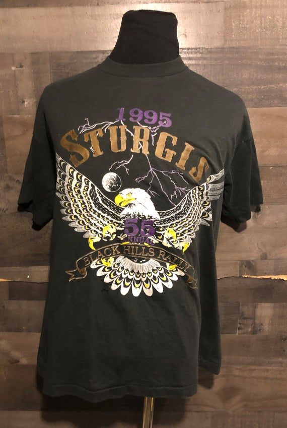 Vintage 90S 1995 Sturgis Black Hills Rally Motorcycle Motorcycles South Dakota Travel Tourist Shirt Vintage 90S Motorcyce Shirt