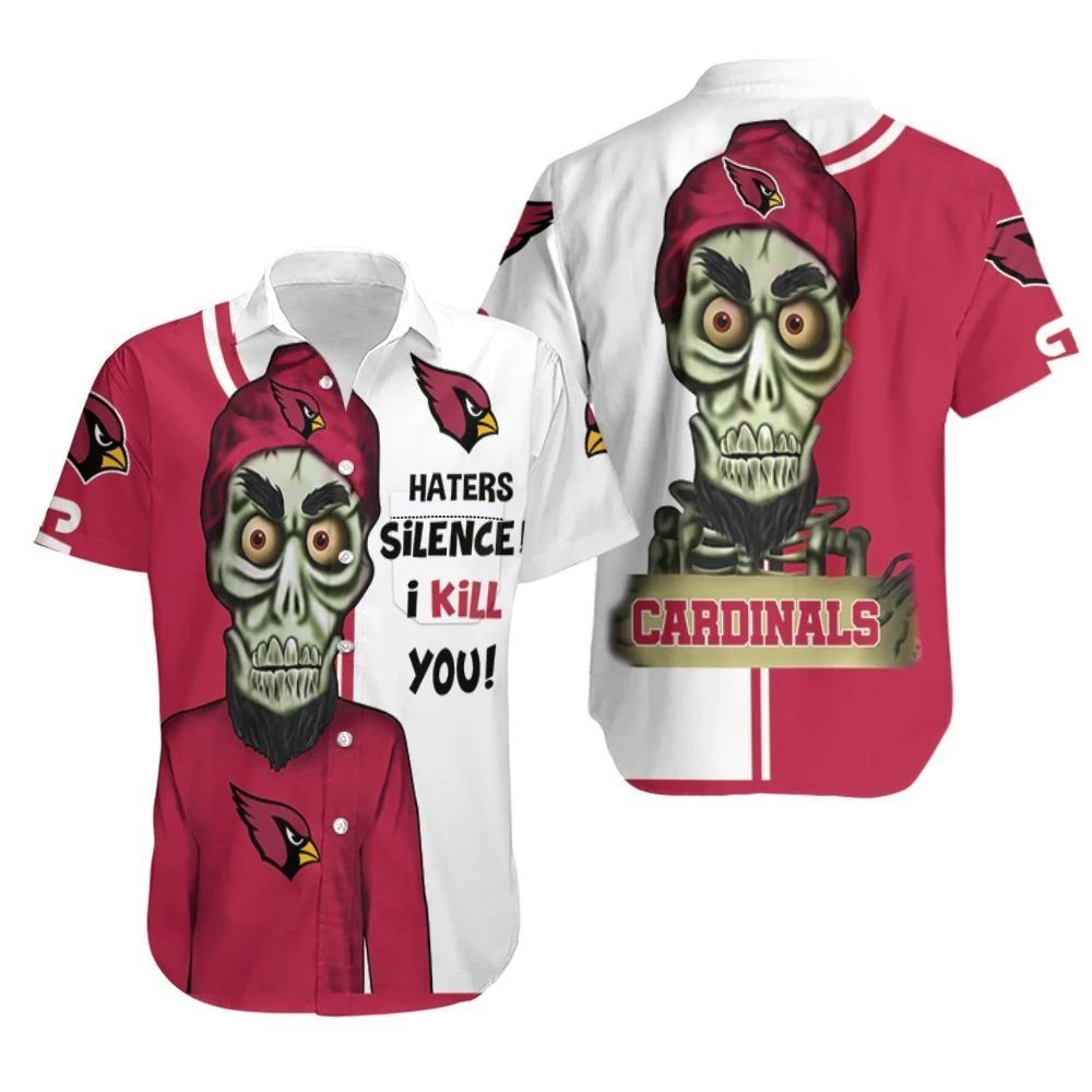 Arizona Cardinals Haters I Kill You 3D Hawaiian Shirt Combo Beach