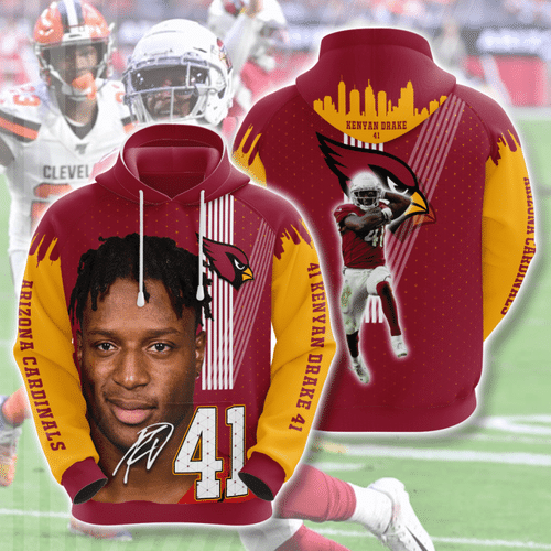 Arizona Cardinals Kenyan Drake 59 Unisex 3D Hoodie Gift For Fans