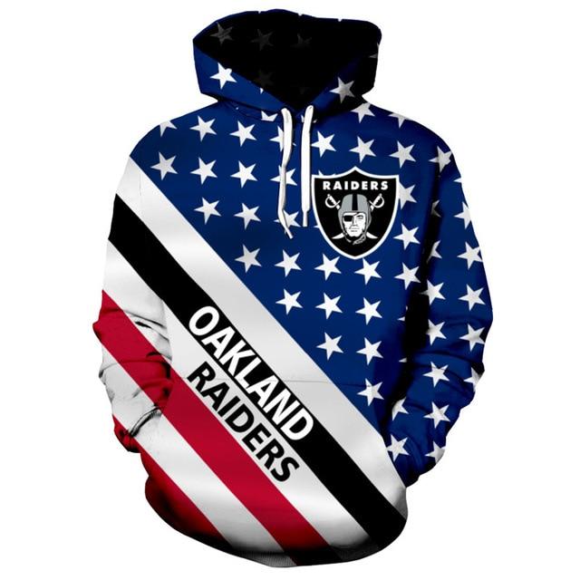 American Flag Las Vegas Raiders 3D Hoodie – Donelanetop Store