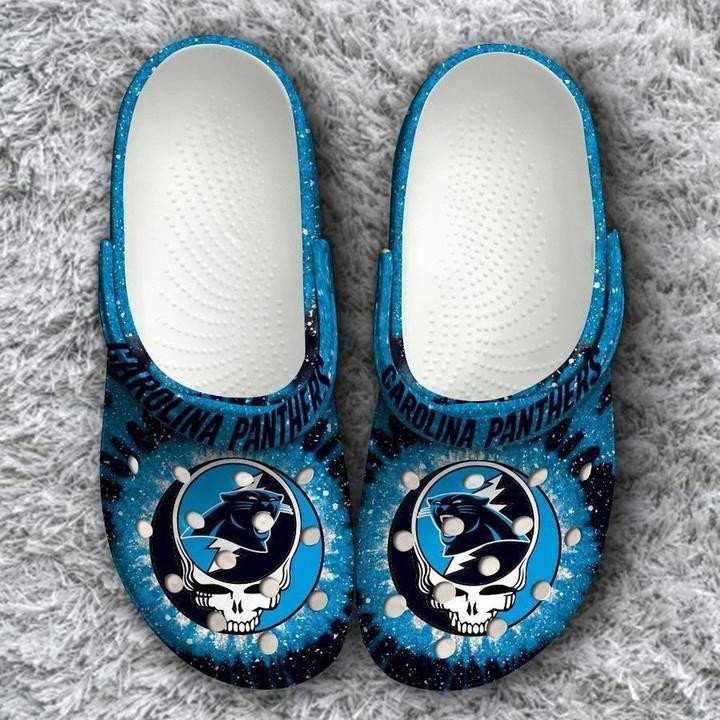 Carolina Panthers Grateful Dead Classic Crocs Crocband Clog Shoes