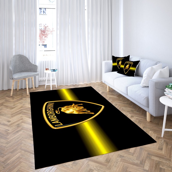 Lamborghini Logo Creative Design Carpet Living Room  Area Rug