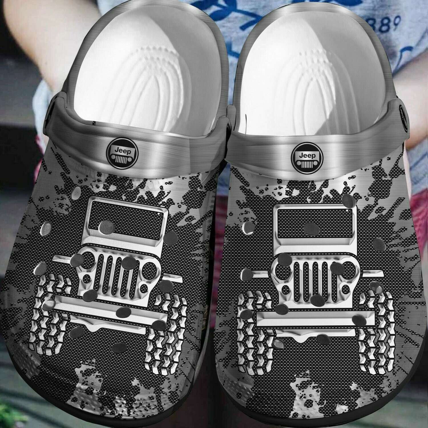 Metal Style Jeep Crocs Crocband Clog Shoes For Jeep Lover