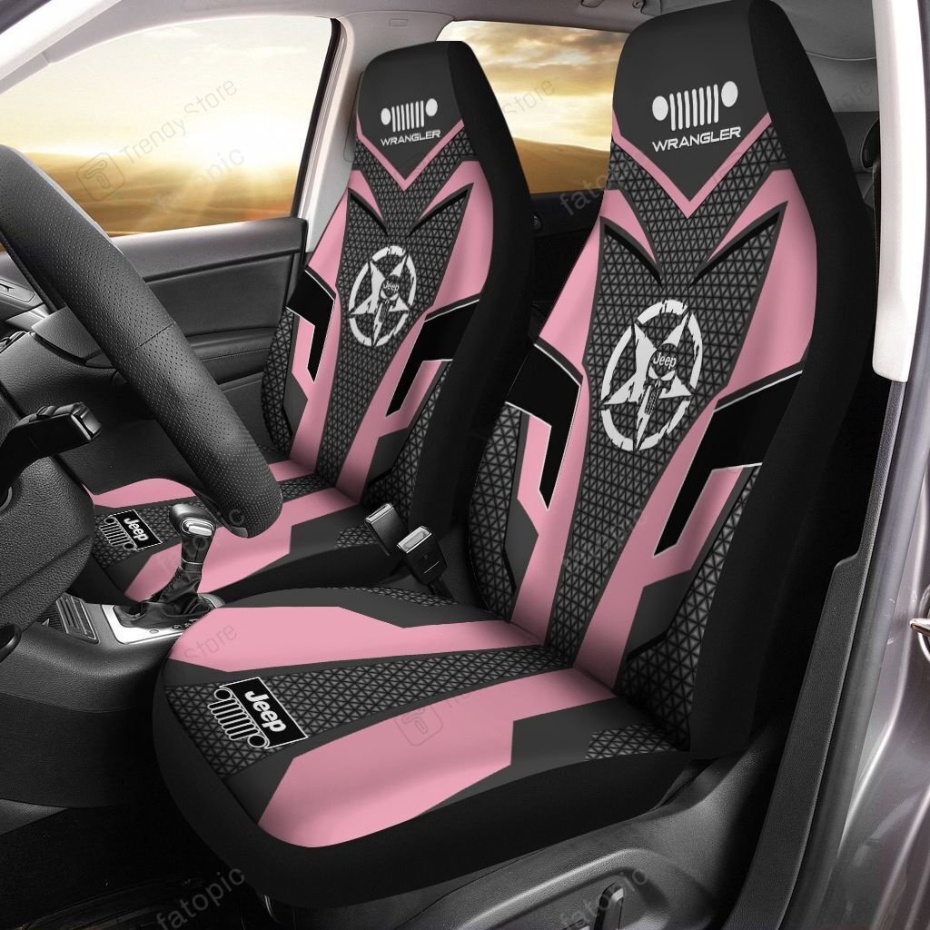 JEEP WRANGLER CAR SEAT COVER (SET OF 2) VER2 (PINK)