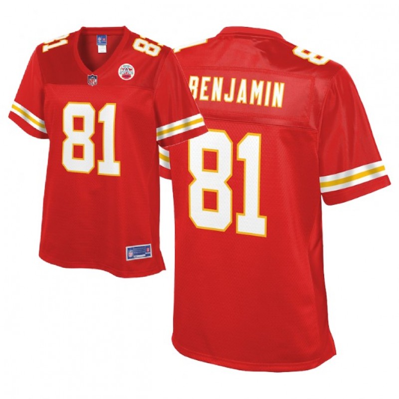 Women Kansas City Chiefs #81 Kelvin Benjamin Women Red Pro Line Retired Player Jersey