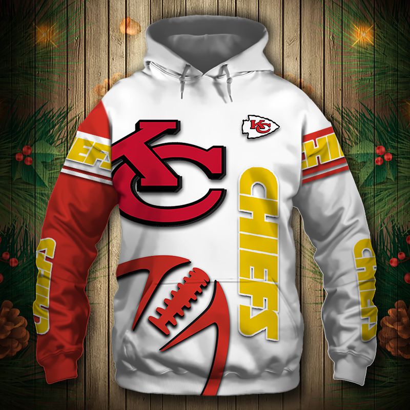 Kansas City Chiefs Hoodie 3D Graphic Balls Cheap Sweatshirt Pullover