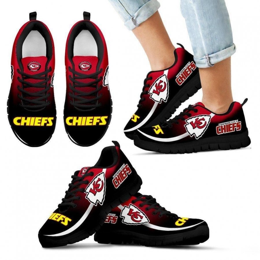 Mystery Straight Line Up Kansas City Chiefs Sneakers #330