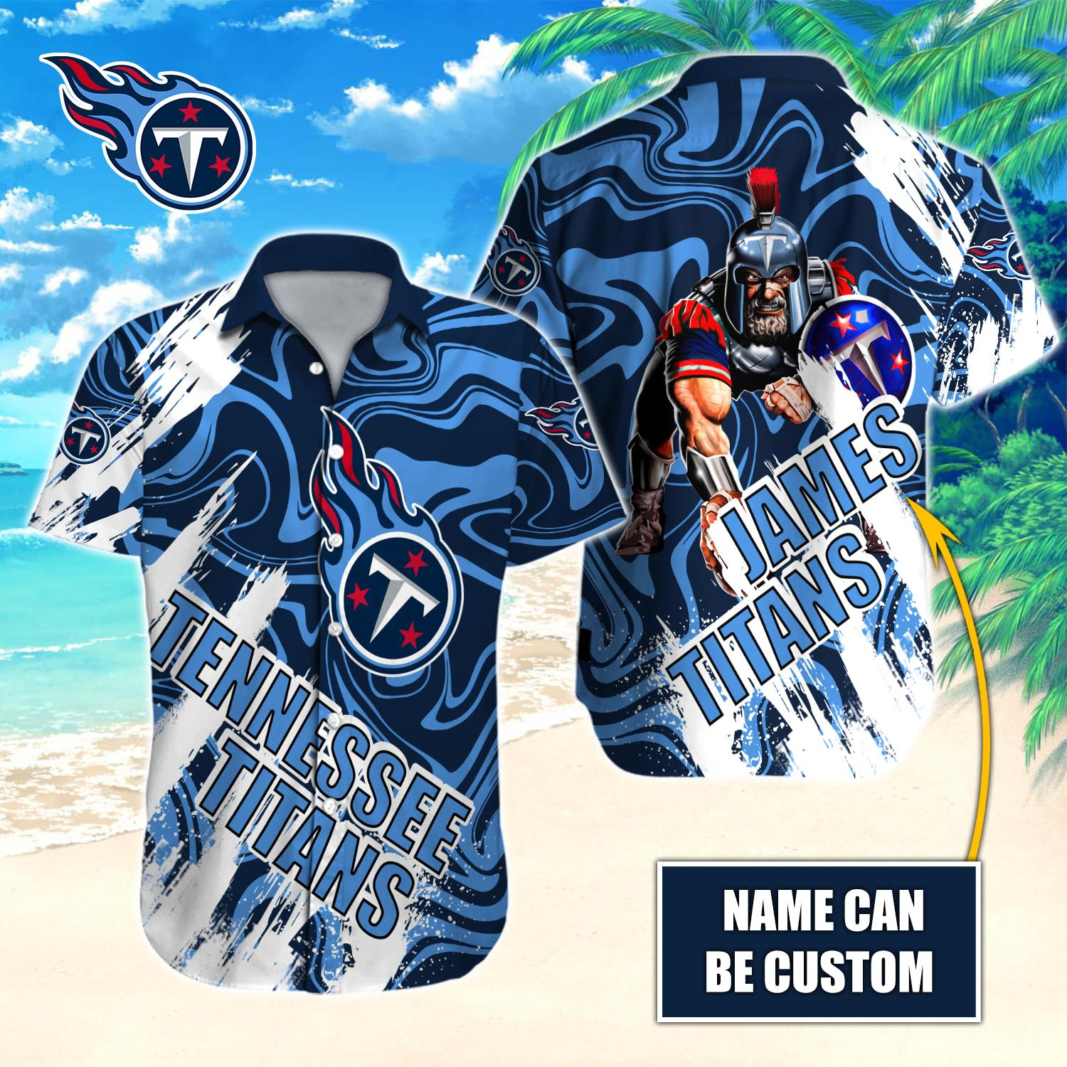 Tennessee Titans Nfl-Hawaiian Shirt Custom T-40667