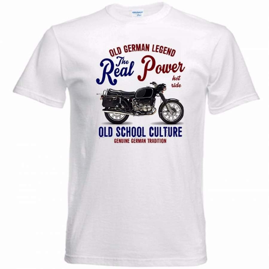 New Vintage R75 Motorcycle Real Power – Fashion Mens Short Sleeve Cotton T-Shirt Custom Printed Tee Shirts