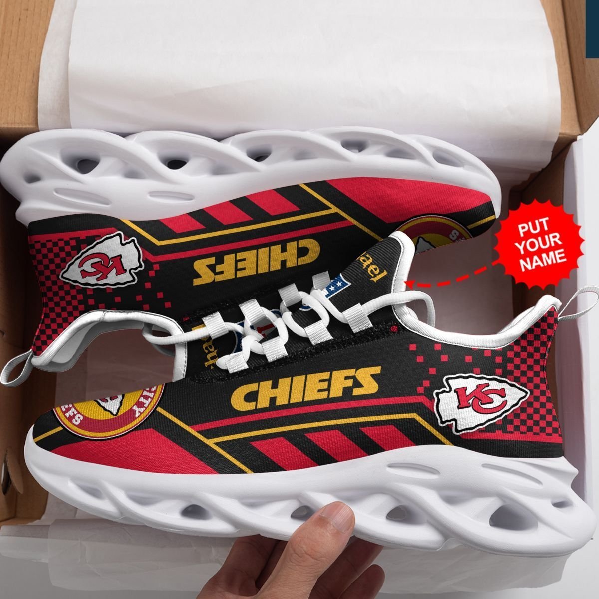 Kansas City Chiefs Custom Name Max Soul Sneaker Shoes For Fan