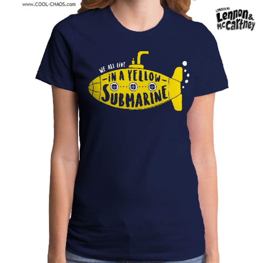 Lyrics By Lennon & McCartney T-Shirt / Beatles 'Yellow Submarine' Juniors Rock Tee