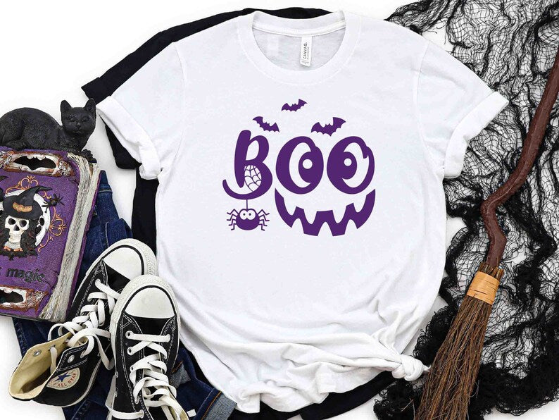 Halloween Boo Shirt, Halloween Ghost Shirt, Halloween Pumpkin Shirt, Kids Halloween Shirt, Spider Halloween Shirt It Girl Halloween Costumes