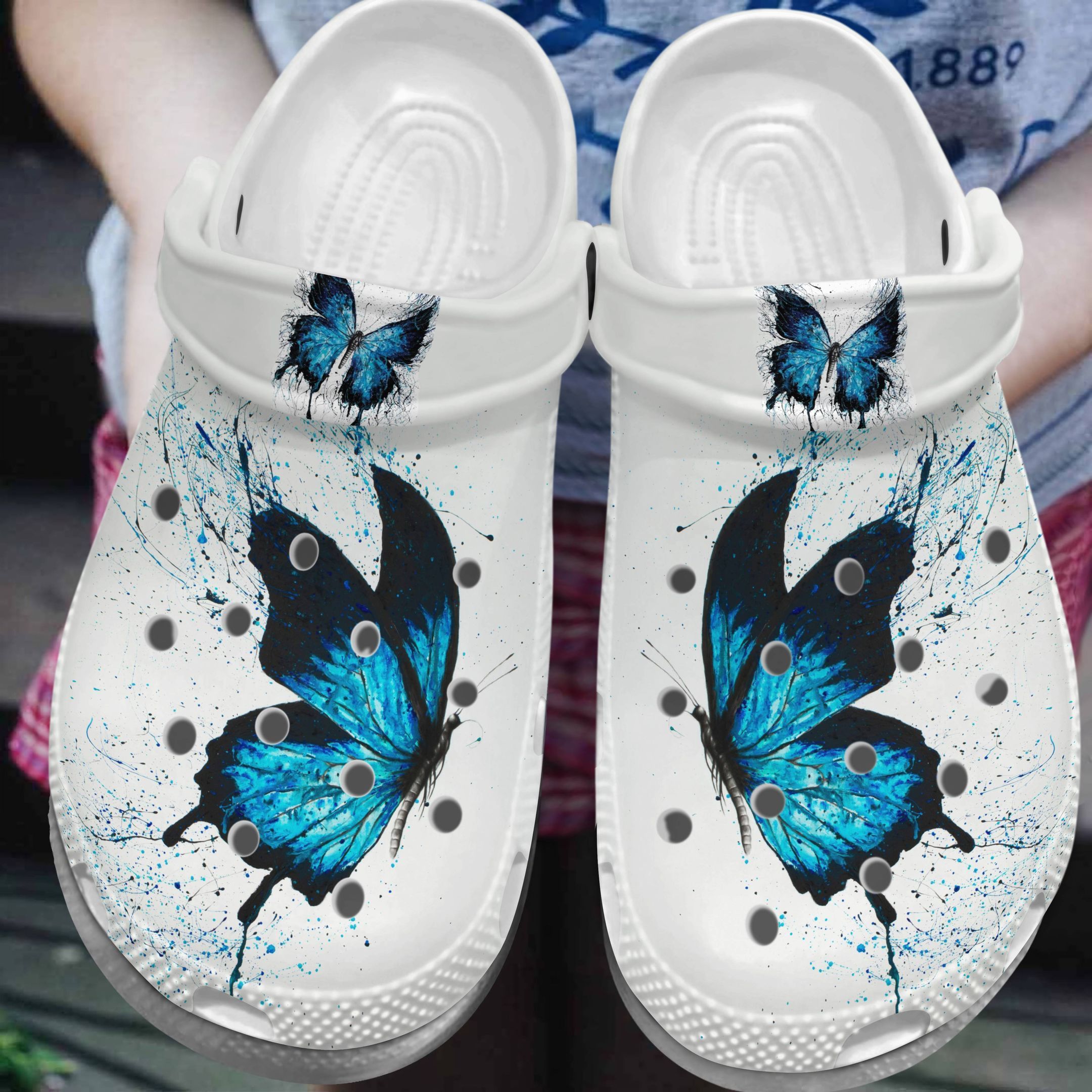 Painting Butterfly Croc Shoes For Wo …