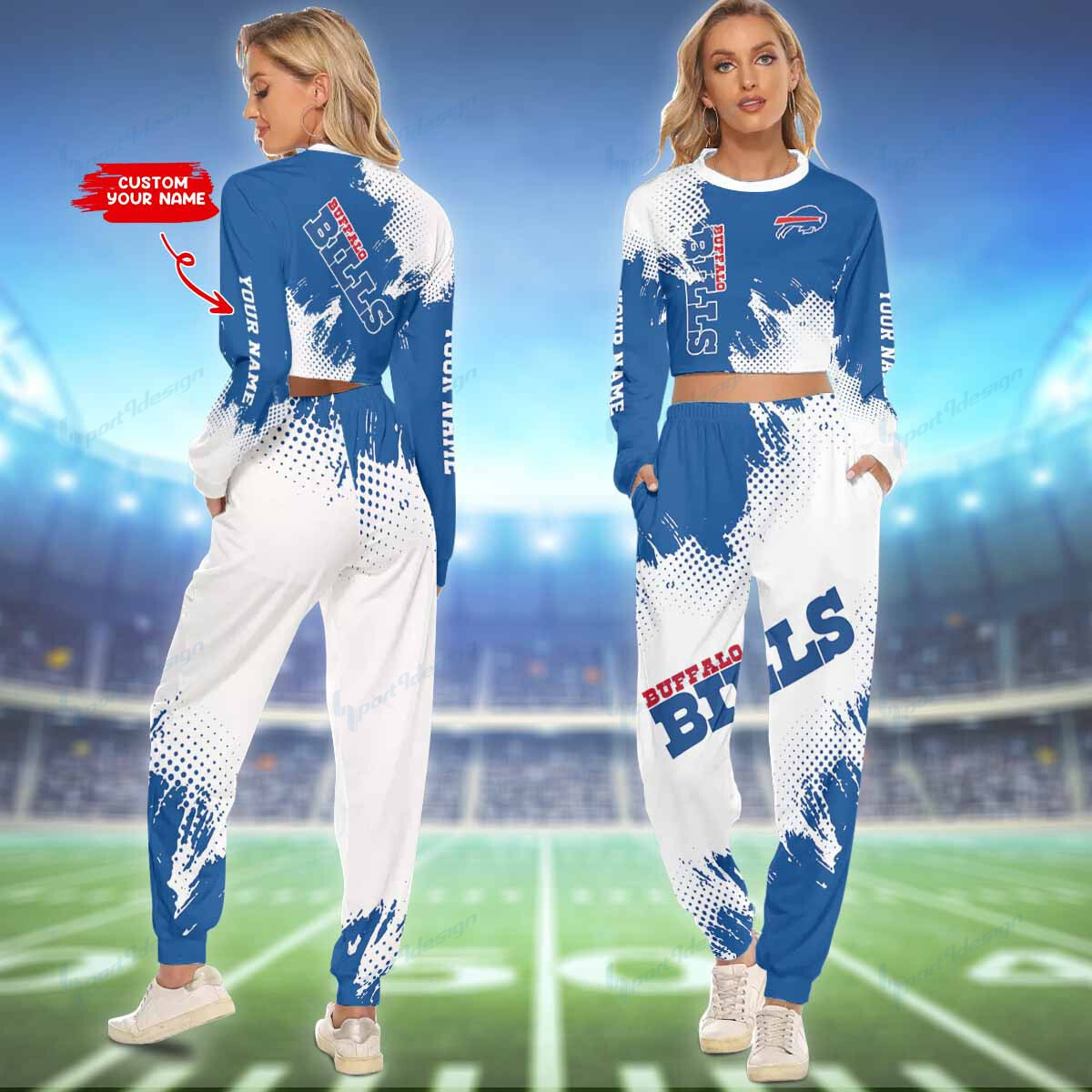 Buffalo Bills Personalized Crop Sweatshirt Suit 31