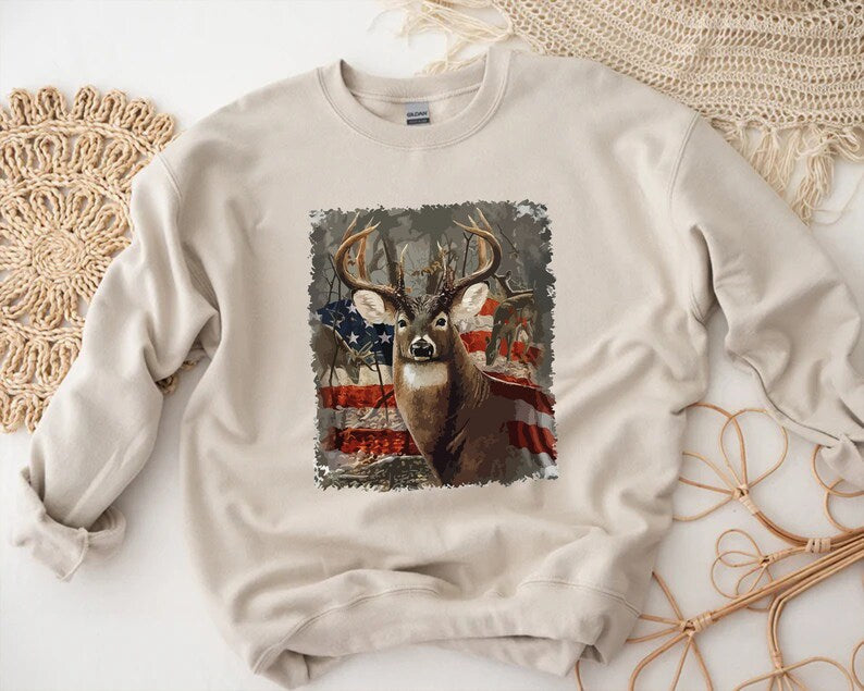 Deer Hunting Sweatshirt, Hunting Sweater, Hunt Shirt, Gift For Hunter, Hunting Dad Gift, Gift For Husband