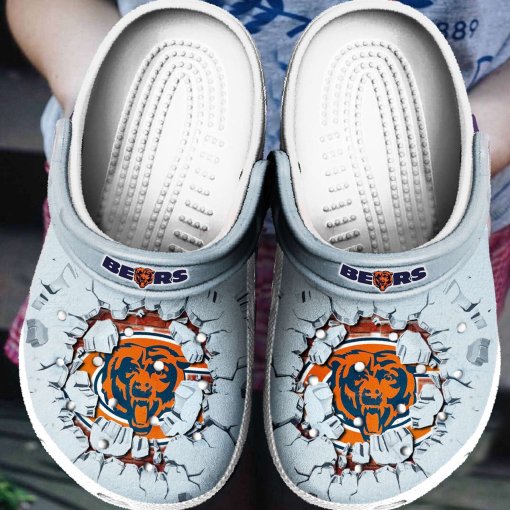 Chicago Bears Tide Personalized Name Clog Shoes