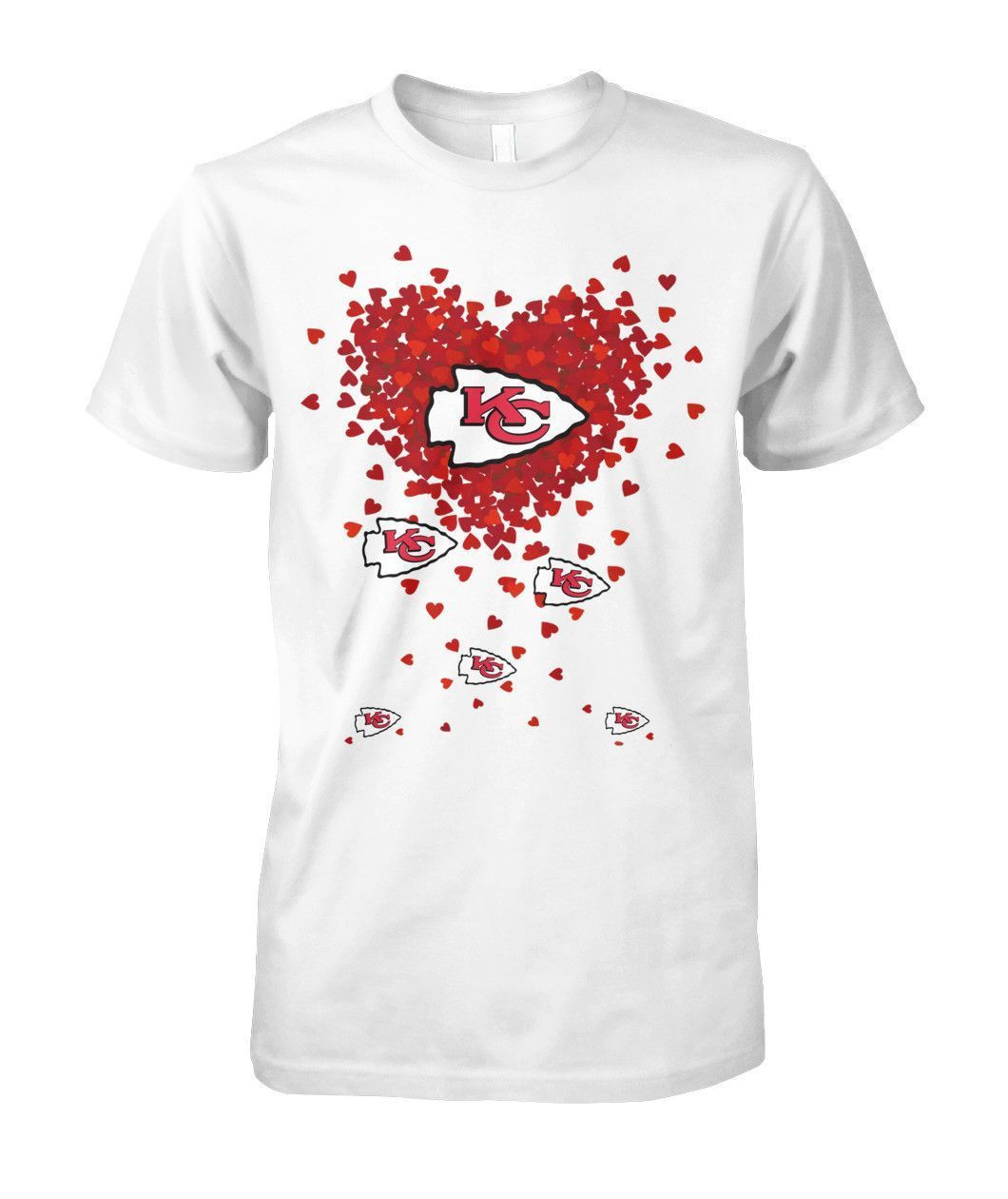 Kansas City Chiefs Heart American Football Fans Gift Shirts