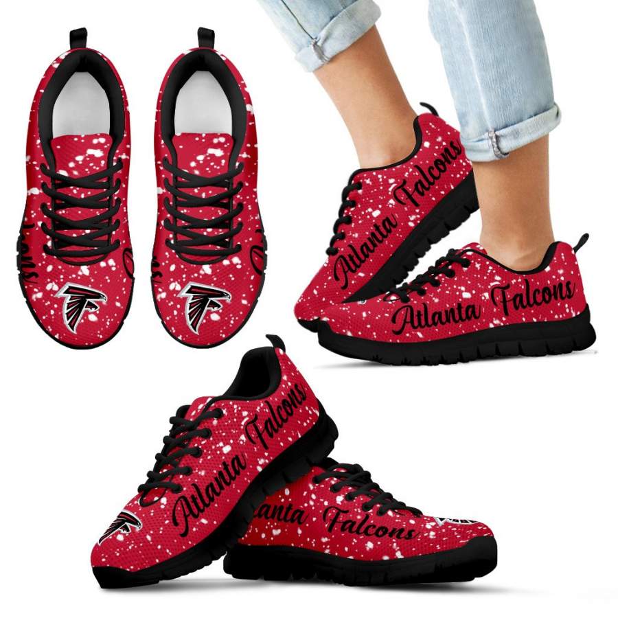 Christmas Snowing Incredible Pattern Atlanta Falcons Sneakers