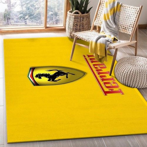 Ferrari Logo Hd Area Rug Bathroom Home Decor Floor Decor Living Room Area Rug