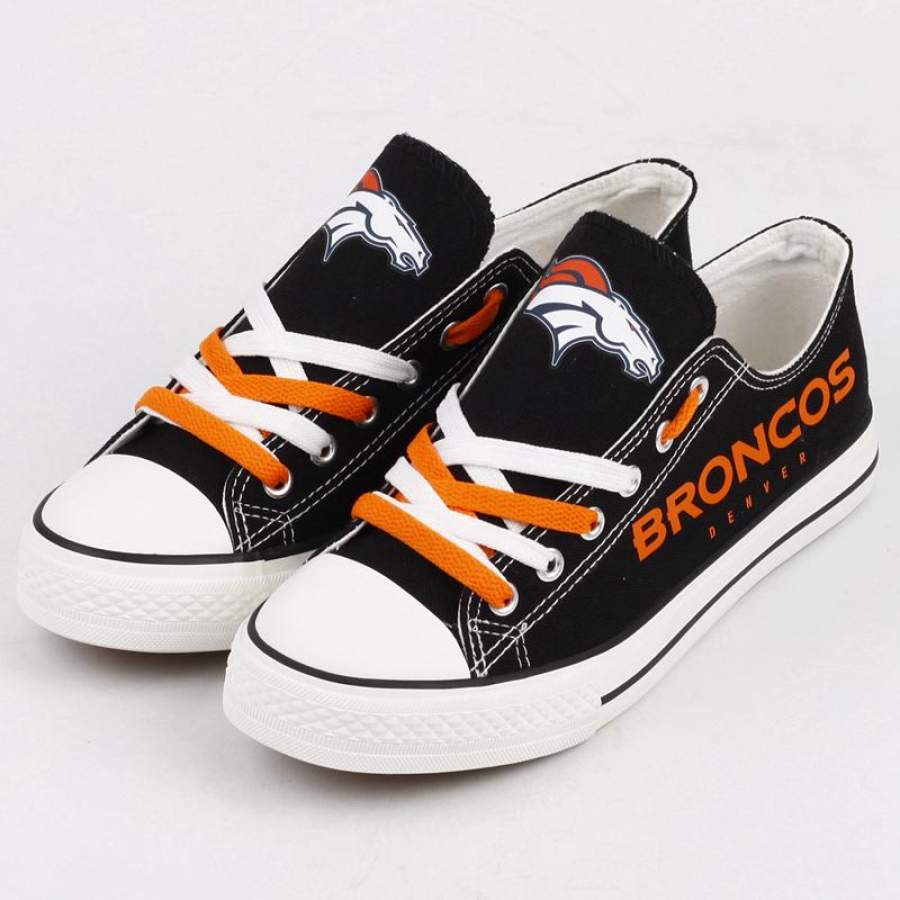 Denver Broncos Shoes Mens Low Top Canvas Shoes