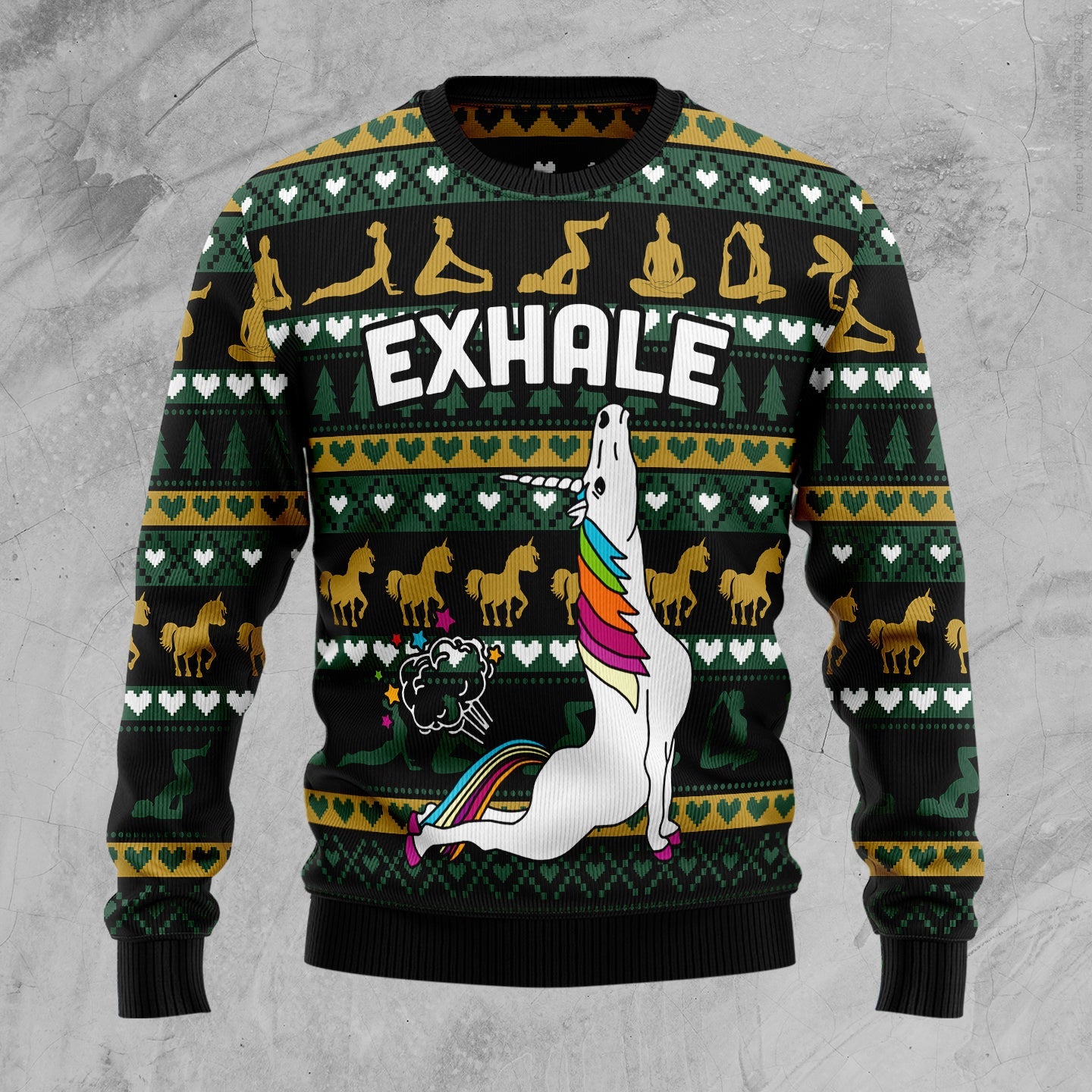 Yoga Unicorn Lover Xmas Sweater Gift – Christmas Outfits Gift – Ugly Christmas Sweater 2023